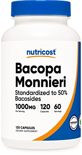 Suplemento Nutricost Bacopa Monnieri 1000 Mg 120 Cápsulas - Venta Internacional.