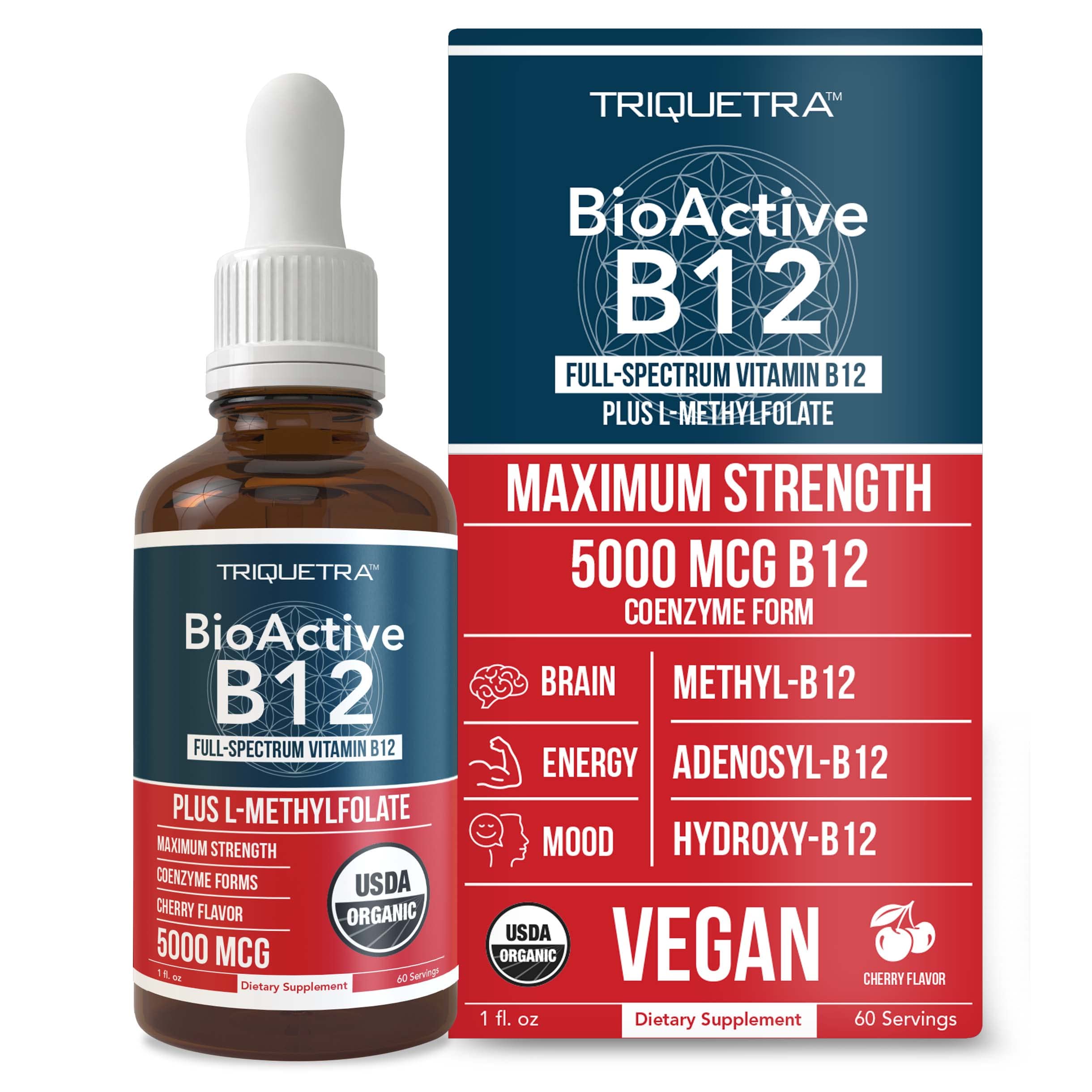 Foto 2 pulgar | Suplemento Triquetra Health Bioactive Vitamina B12 5000 Mcg - Venta Internacional.