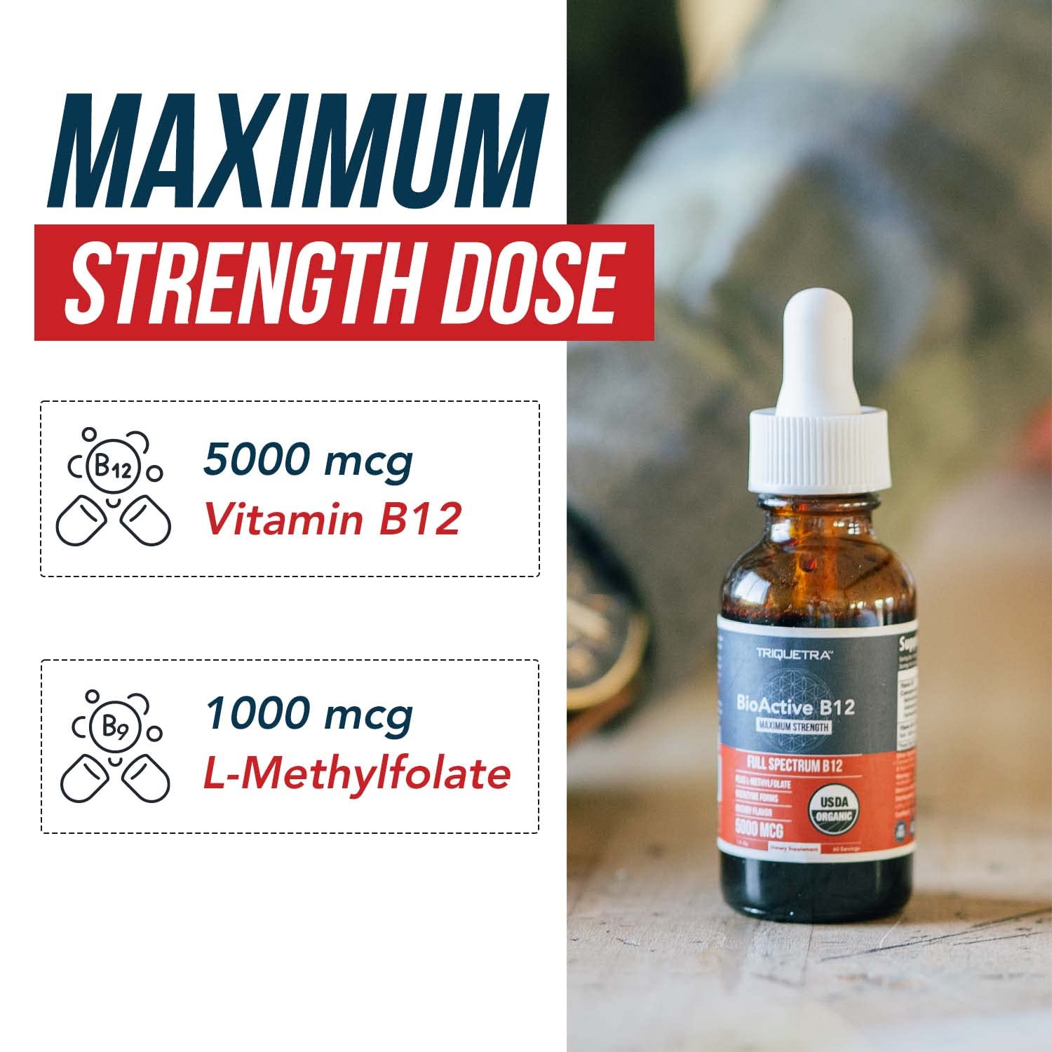 Foto 6 pulgar | Suplemento Triquetra Health Bioactive Vitamina B12 5000 Mcg - Venta Internacional.