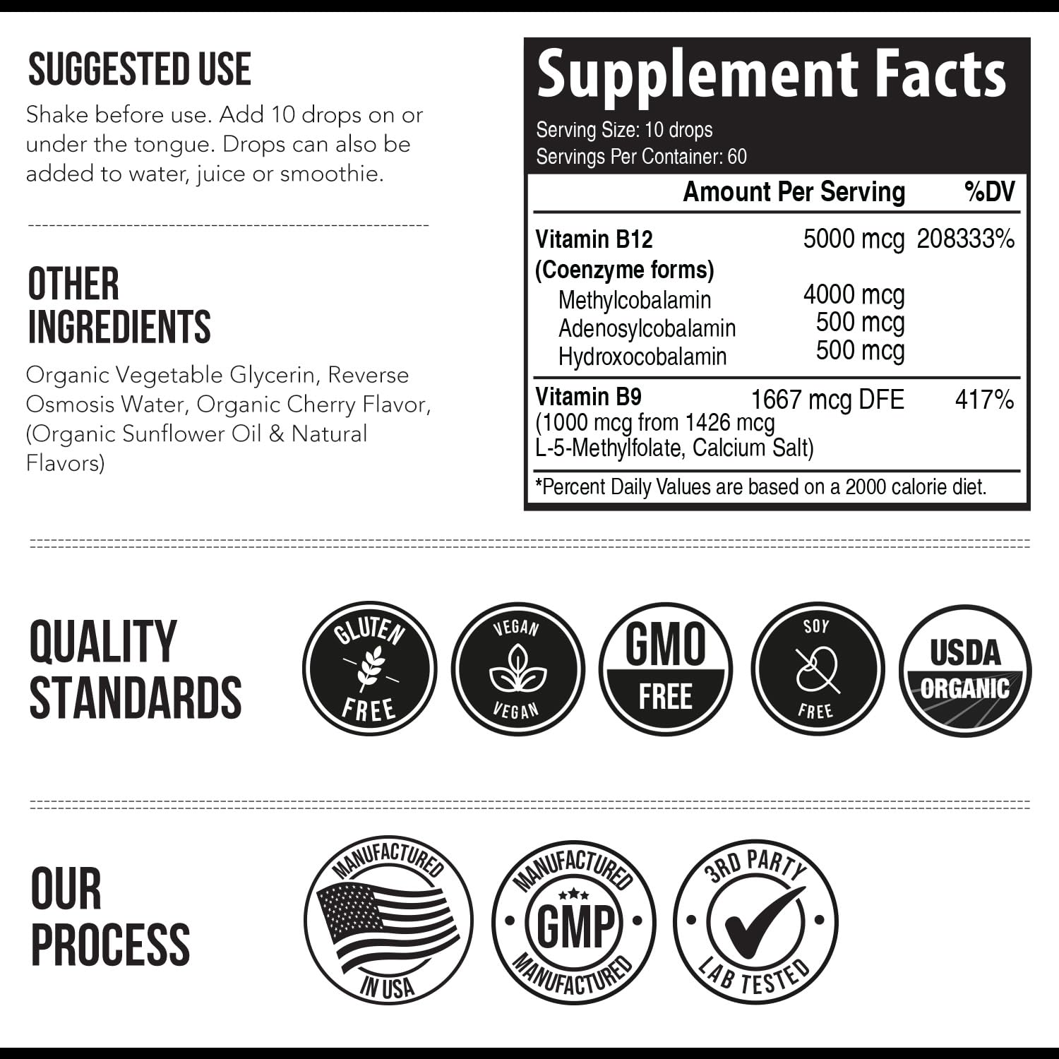 Foto 7 | Suplemento Triquetra Health Bioactive Vitamina B12 5000 Mcg - Venta Internacional.