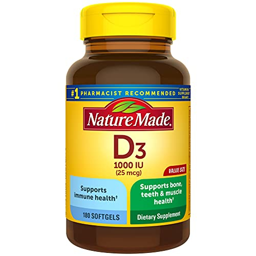 Foto 2 pulgar | Suplemento De Vitamina D3 De La Naturaleza, 1000 Ui, 180 Cápsulas Blandas - Venta Internacional.
