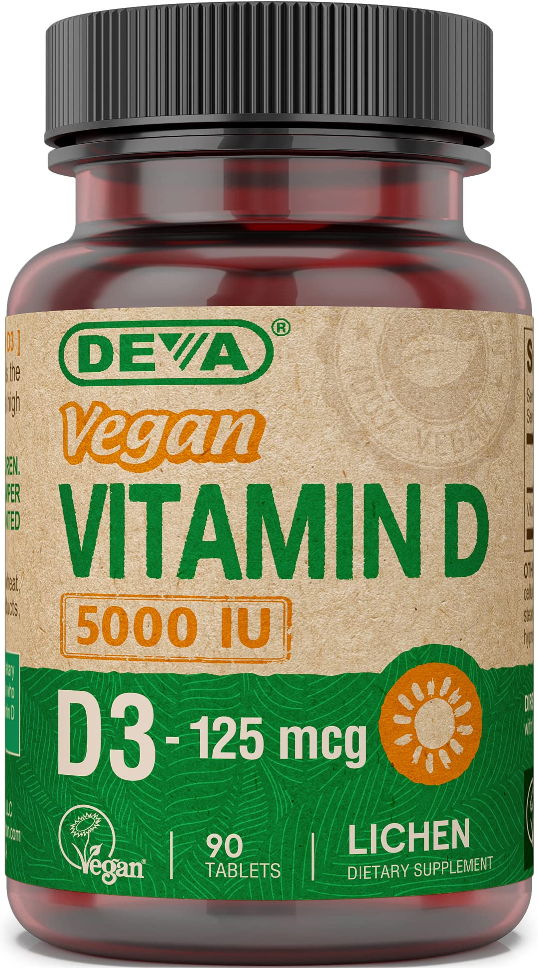 Foto 2 pulgar | Suplemento Deva De Vitamina D3 5000 Ui Sunshine 125 Mcg Vegano - Venta Internacional.