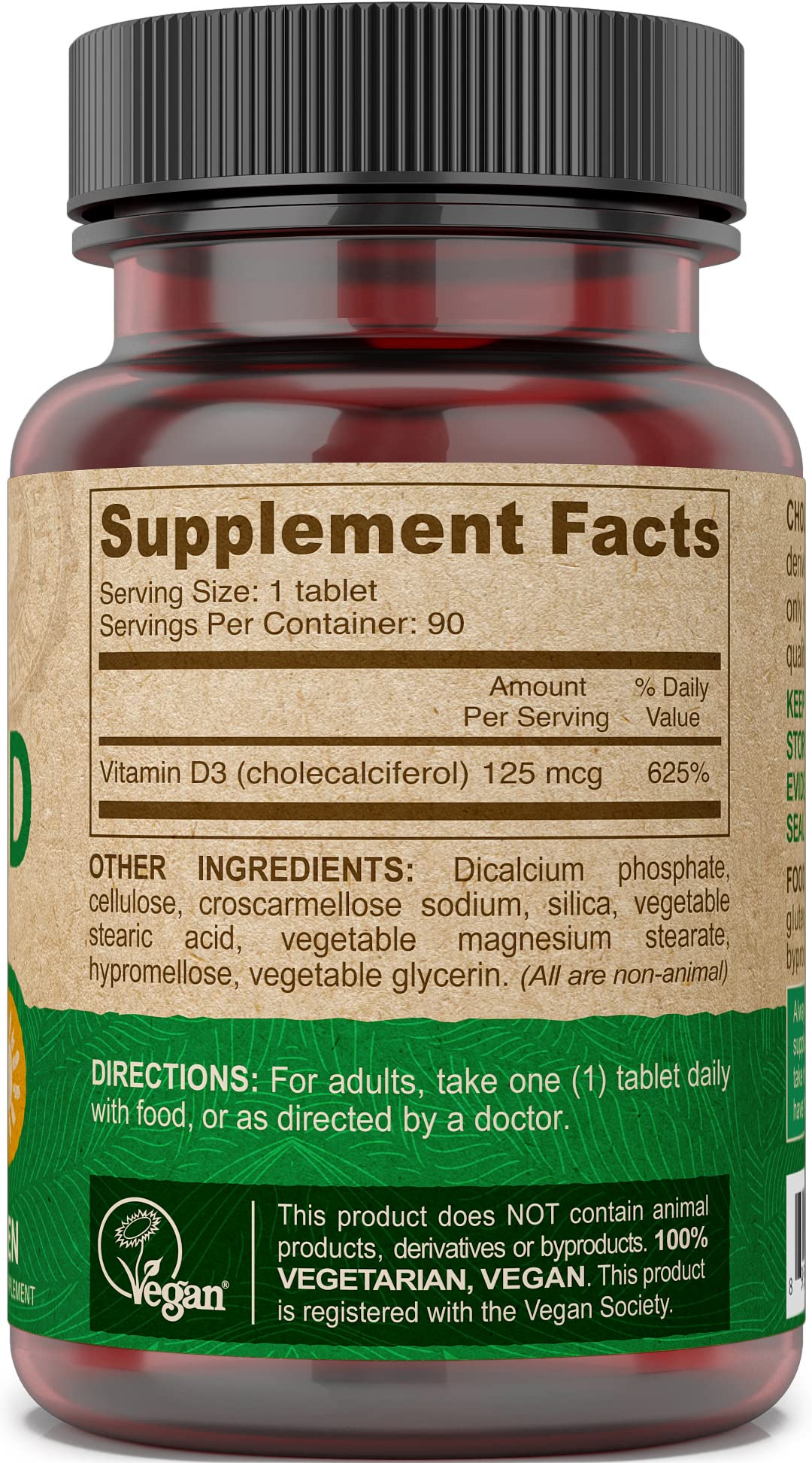 Foto 5 pulgar | Suplemento Deva De Vitamina D3 5000 Ui Sunshine 125 Mcg Vegano - Venta Internacional.