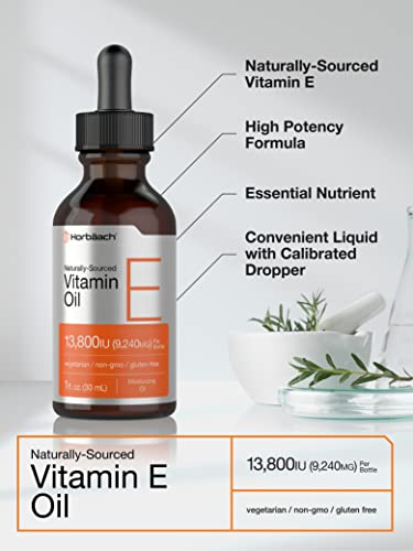 Foto 4 pulgar | Aceite de Vitamina E Horbaach 30 ml 13,800 UI Vegetariano sin OGM Gluten - Venta Internacional