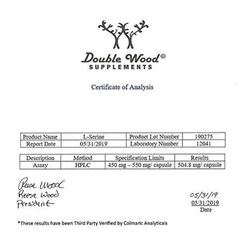 Foto 6 | Suplemento Double Wood Supplements L-serina 2000 Mg 180 Cápsulas - Venta Internacional.