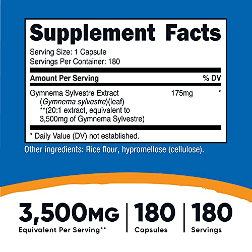 Foto 2 | Suplemento Nutricost Gymnema Sylvestre 175 Mg 180 Cápsulas - Venta Internacional.