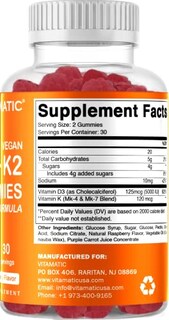 Foto 5 | Suplemento Vitamático De Vitamina D3 K2 En Gomitas, 60 Unidades, 2 - Venta Internacional.