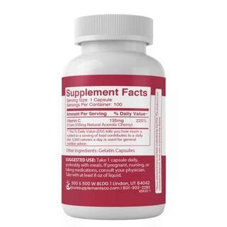 Foto 3 | Suplementos Dietéticos Ingredientes Orgánicos Puros Acerola Cherry - Venta Internacional.