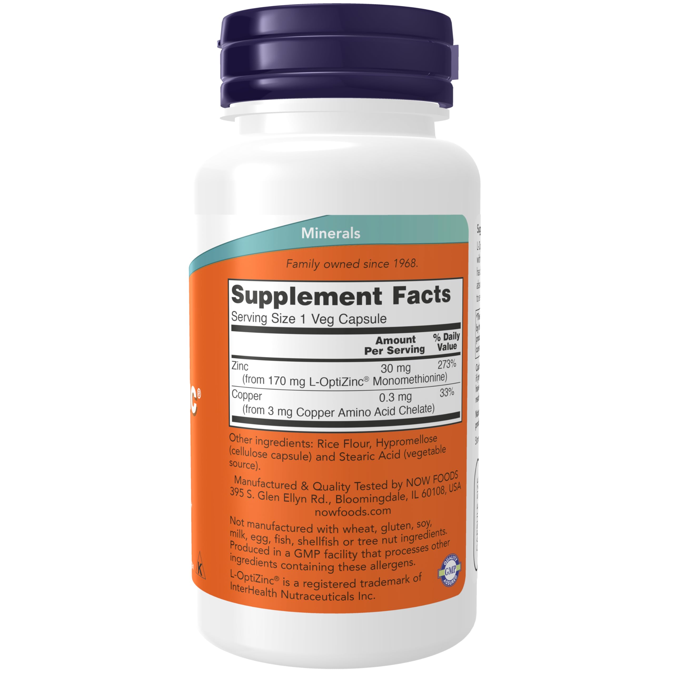 Foto 3 pulgar | Supplement Now L-optizinc  30 Mg Con Cobre, 100 Cápsulas Vegetarianas - Venta Internacional.