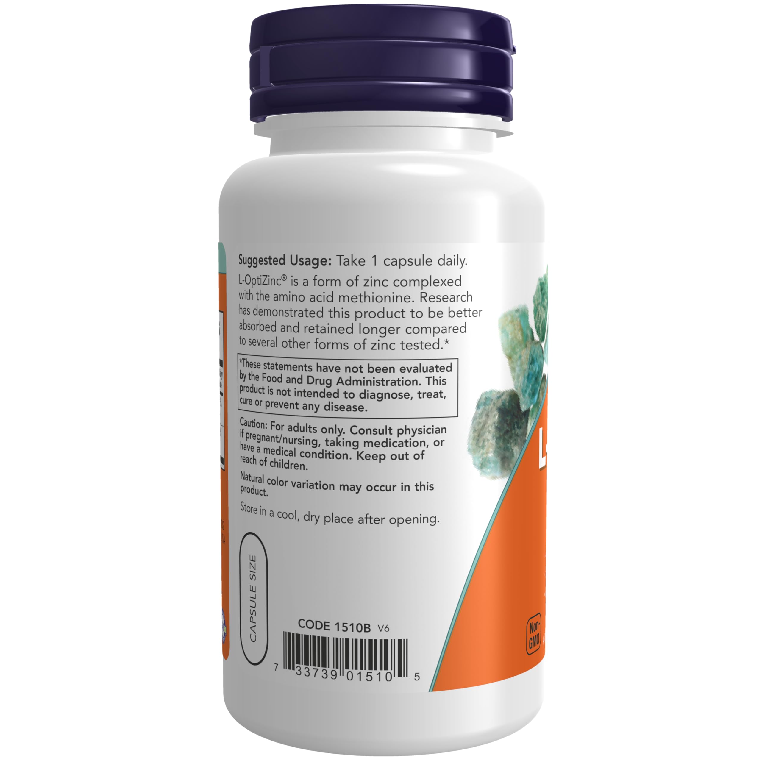 Foto 4 pulgar | Supplement Now L-optizinc  30 Mg Con Cobre, 100 Cápsulas Vegetarianas - Venta Internacional.