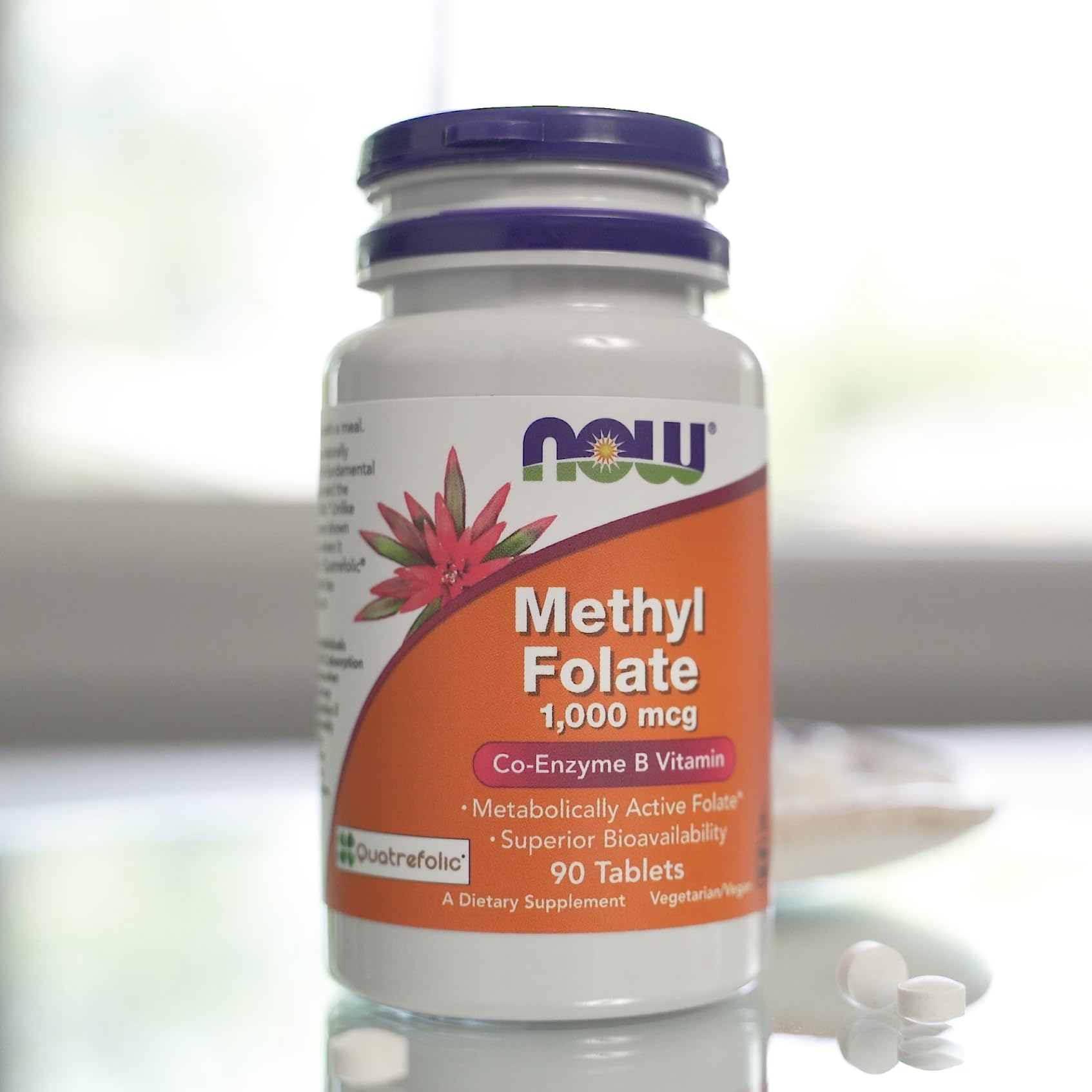 Foto 6 pulgar | Suplemento Now De Folato De Metilo, 1000 Mcg, 90 Tabletas - Venta Internacional.