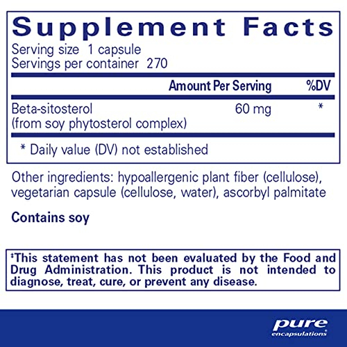 Foto 3 pulgar | Suplemento De Beta-sitosterol De Pure Encapsulations 270 Cápsulas - Venta Internacional.