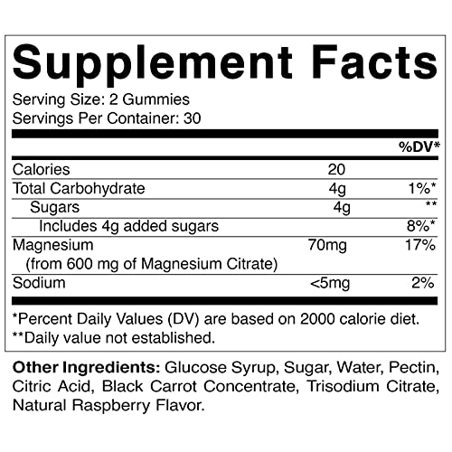 Foto 3 pulgar | Suplemento Vitamático De Citrato De Magnesio En Gomitas, 600 Mg, 60 G - Venta Internacional.