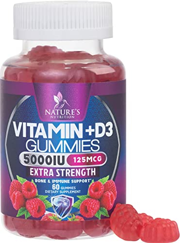 Foto 2 pulgar | Gomitas De Vitamina D3 Nature's Nutrition 5000 Ui 125 Mcg 60 - Venta Internacional.
