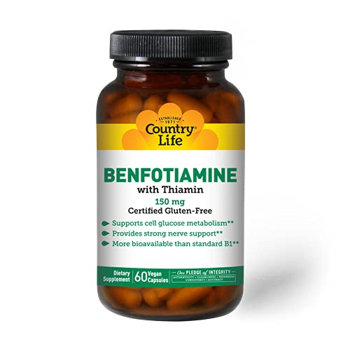 Foto 1 | Complemente La Vitamina B1 De Country Life Con Benfotiamina 60 Cápsulas - Venta Internacional.
