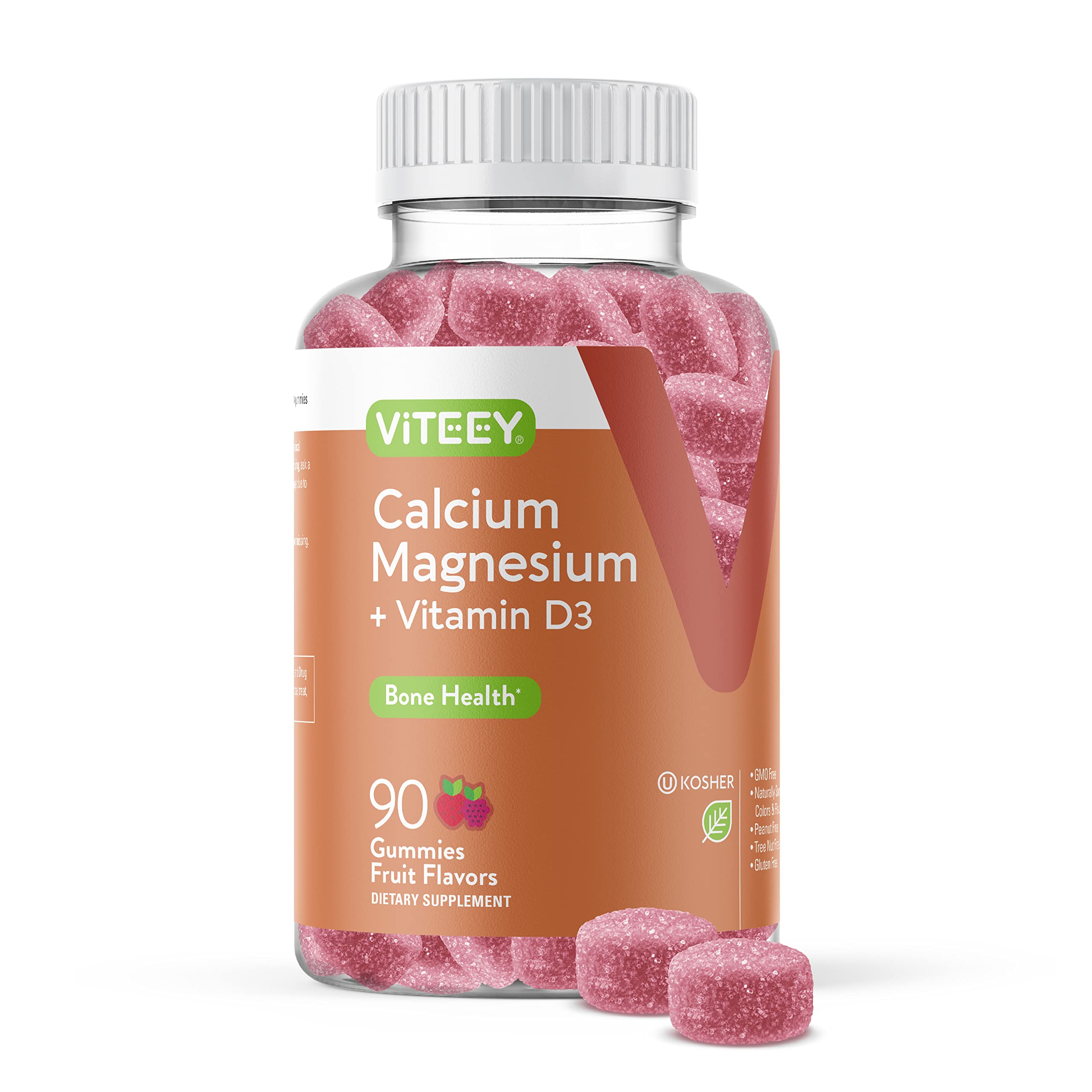 Foto 2 pulgar | Complementa Las Gomitas De Calcio Y Magnesio Viteey Con Vitamina D3 - Venta Internacional.