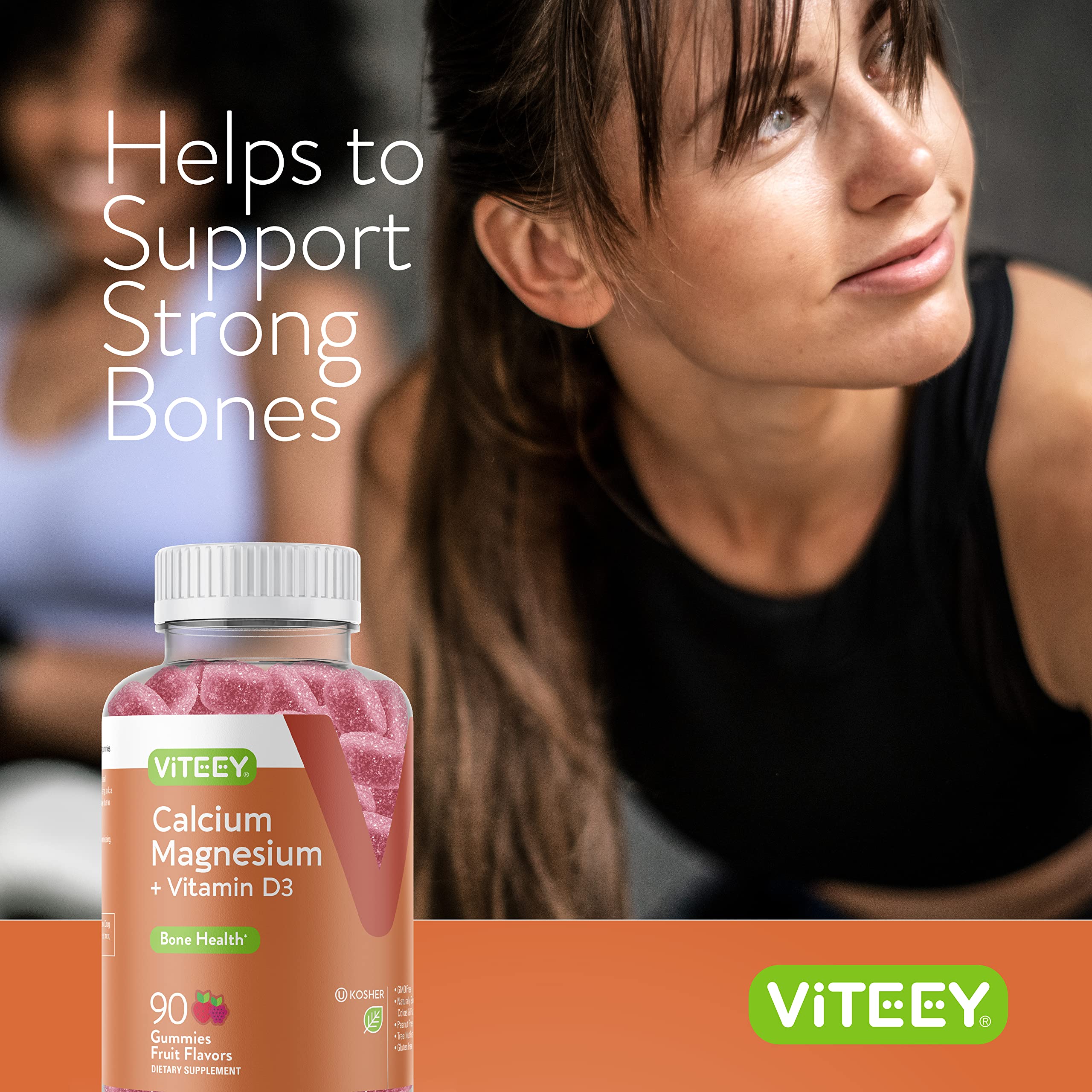 Foto 7 pulgar | Complementa Las Gomitas De Calcio Y Magnesio Viteey Con Vitamina D3 - Venta Internacional.