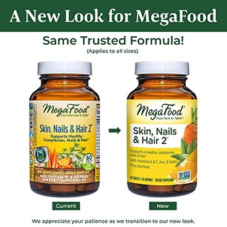 Foto 2 | Suplemento Megafood Skin, Nails & Hair 2 60 Comprimidos - Venta Internacional.