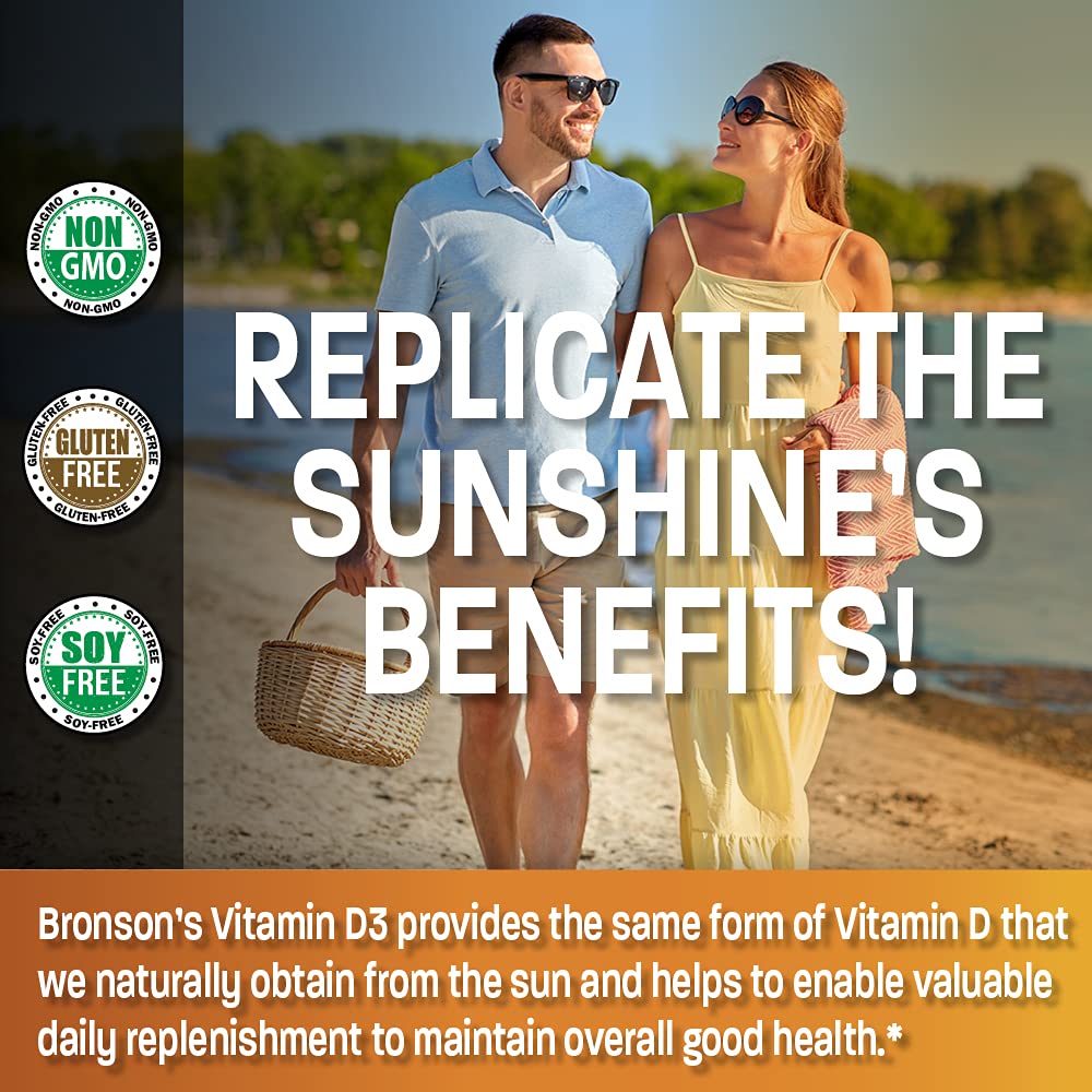 Foto 3 | Suplemento Bronson De Vitamina D3 De 10.000 Ui (250 Mcg) De Alta Potencia - Venta Internacional.
