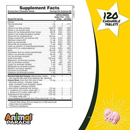Foto 7 pulgar | Multivitamínico Nature's Plus Animal Parade Gold 120 Comprimidos - Venta Internacional.