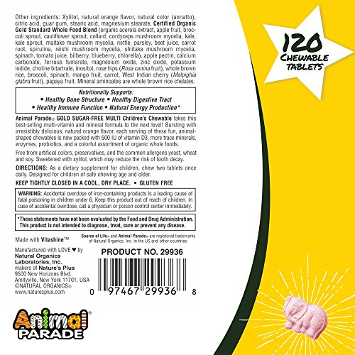 Foto 8 pulgar | Multivitamínico Nature's Plus Animal Parade Gold 120 Comprimidos - Venta Internacional.