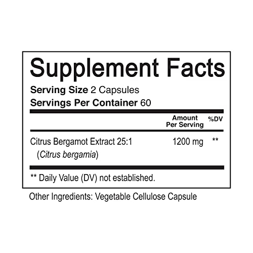 Foto 3 pulgar | Suplementos Nutriflair Citrus Bergamot 1200 Mg 120 Cápsulas - Venta Internacional.