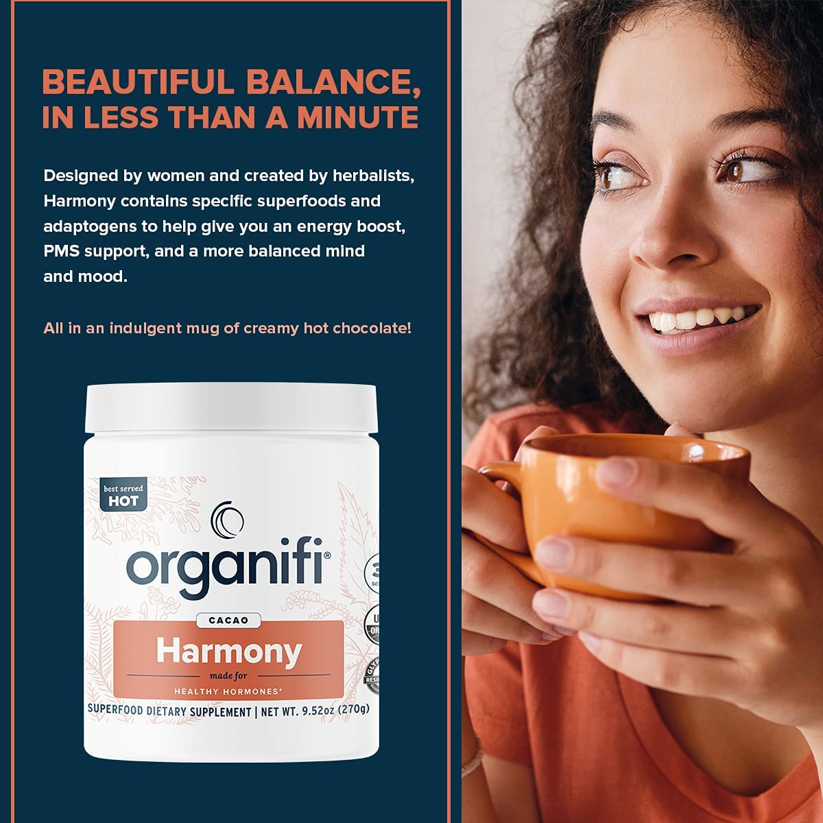 Foto 4 pulgar | Suplemento Organifi Harmony Hormone Balance Women Cacao - Venta Internacional.