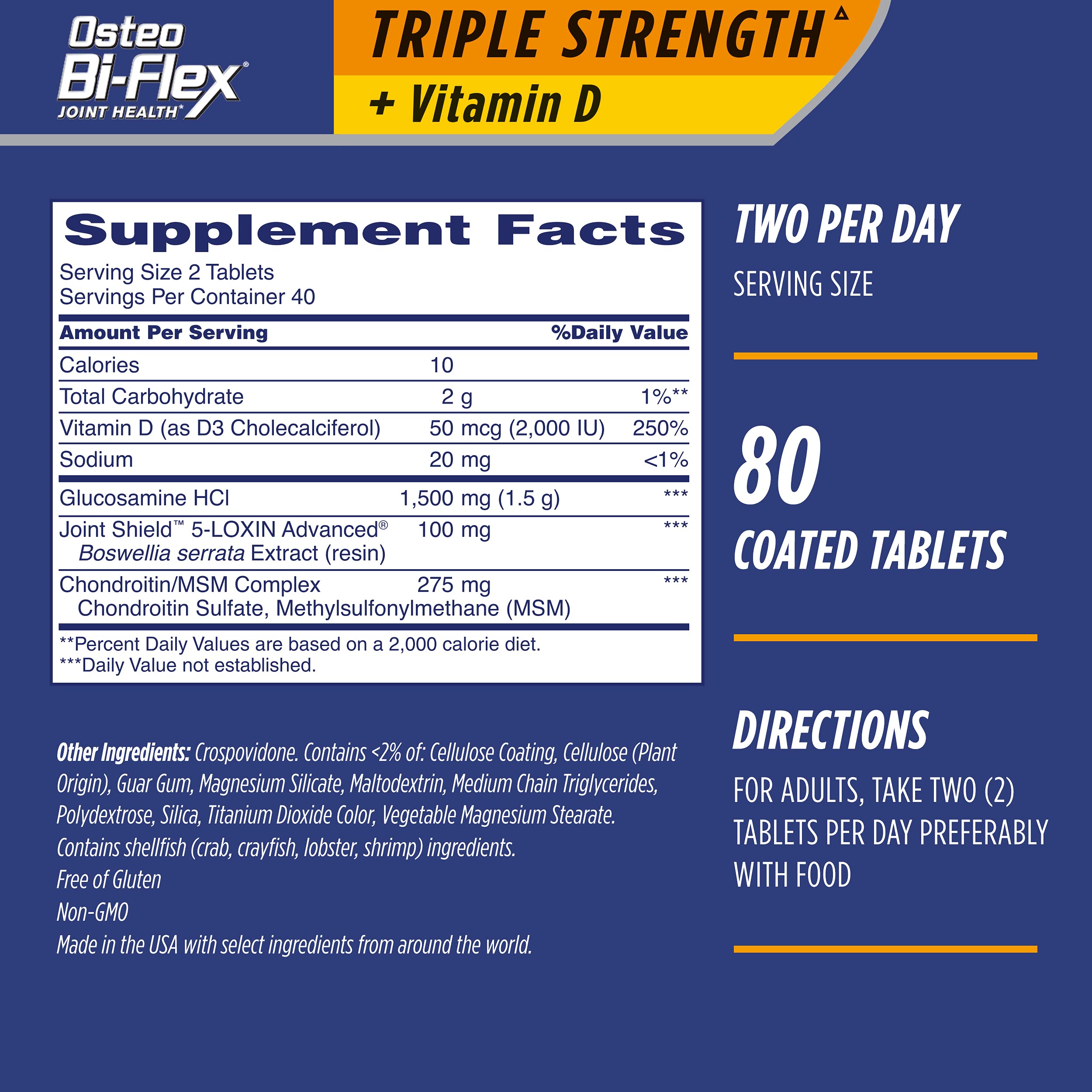 Foto 3 pulgar | Suplemento Para Articulaciones Osteo Bi-flex Triple Strength Con Vitamina D - Venta Internacional.