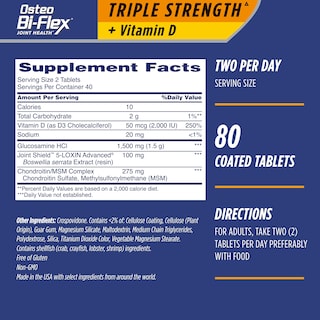 Foto 2 | Suplemento Para Articulaciones Osteo Bi-flex Triple Strength Con Vitamina D - Venta Internacional.
