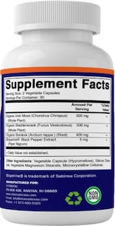 Foto 4 | Suplemento Vitamatic Organic Irish Sea Moss 120 Cápsulas - Venta Internacional.