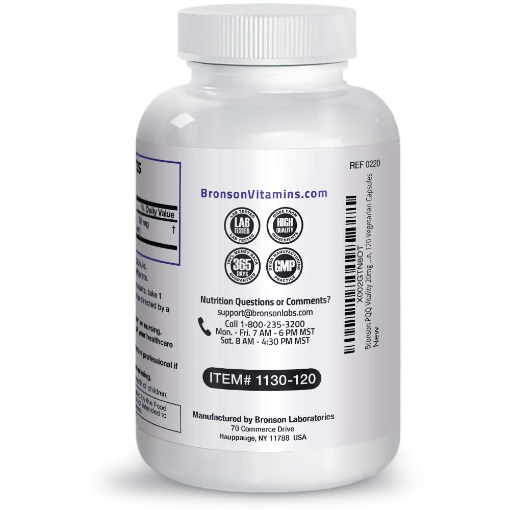 Foto 5 | Suplemento Bronson Pqq Vitality De 20 Mg De Piroloquinolina Quinona - Venta Internacional.