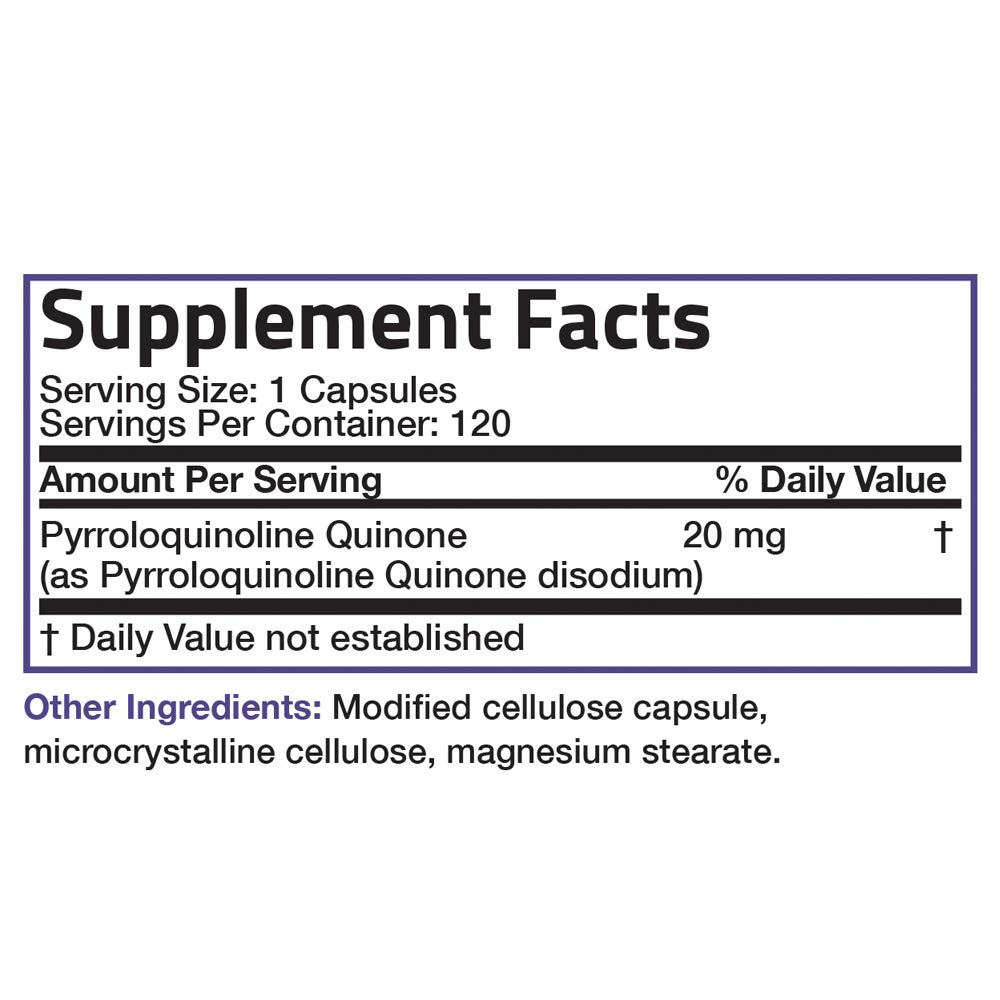 Foto 7 pulgar | Suplemento Bronson Pqq Vitality De 20 Mg De Piroloquinolina Quinona - Venta Internacional.