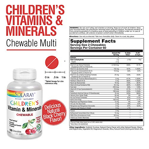 Foto 3 pulgar | Multivitamínico Para Niños Solaray Complete 120 Masticables - Venta Internacional.