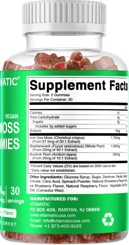 Foto 6 pulgar | Suplemento Vitamático De Gomitas Irlandesas De Musgo Marino, 3000 Mg, 60% Veganas - Venta Internacional.