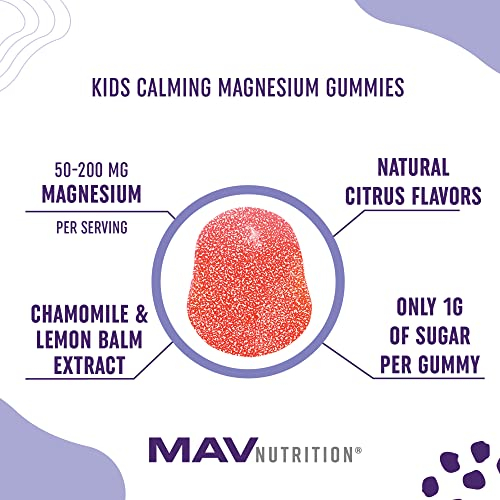 Foto 5 pulgar | Gomitas Calmantes De Magnesio Mav Nutrition Kids 60 Gomitas - Venta Internacional.
