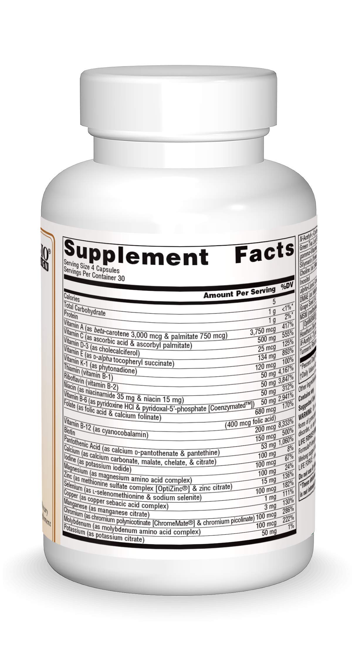 Foto 4 pulgar | Supplement Source Naturals Life Force Multiple Sin Hierro - Venta Internacional.