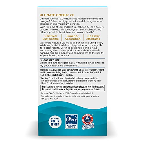 Foto 4 pulgar | Suplemento Ultimate Omega 2 Veces De Nordic Naturals (2150 Mg, 180 G) - Venta Internacional.