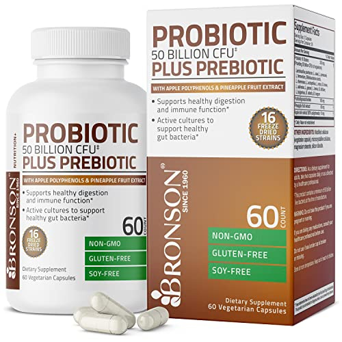 Foto 2 pulgar | Suplemento Bronson Probiotic 50 Mil Millones De Cfu + Prebiótico 60 C - Venta Internacional.