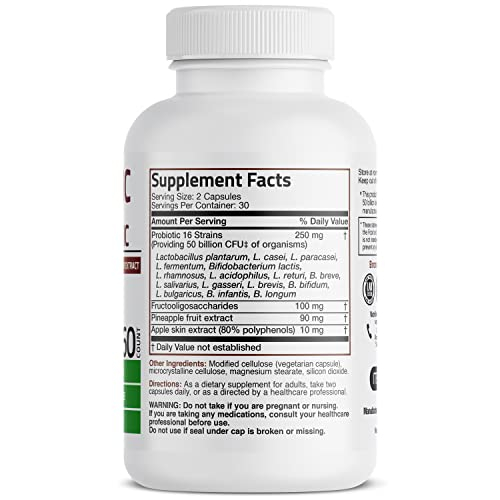 Foto 3 pulgar | Suplemento Bronson Probiotic 50 Mil Millones De Cfu + Prebiótico 60 C - Venta Internacional.