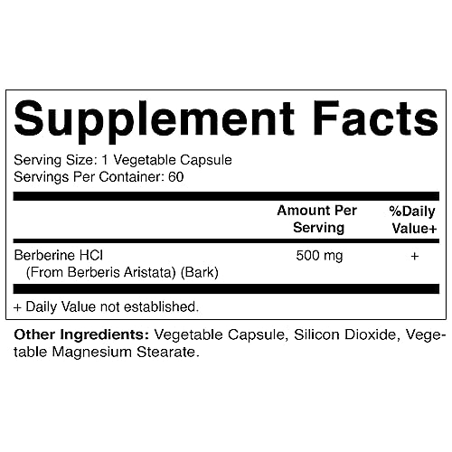 Foto 3 pulgar | Suplemento Vitamático De Berberina 500 Mg, 60 Cápsulas Vegetales - Venta Internacional.
