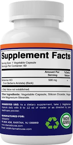 Foto 6 pulgar | Suplemento Vitamático De Berberina 500 Mg, 60 Cápsulas Vegetales - Venta Internacional.