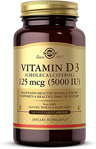 Suplemento Solgar De Vitamina D3 125 Mcg (5000 Ui) 240 Cápsulas - Venta Internacional.