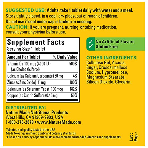 Foto 6 pulgar | Suplemento Nature Made Super Vitamina D Inmune Complex, 70 Tabletas - Venta Internacional.