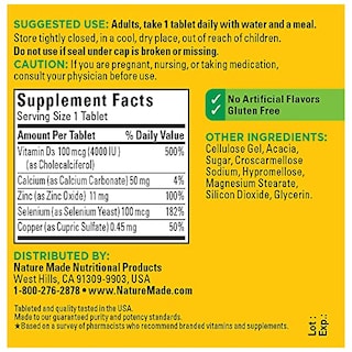 Foto 5 | Suplemento Nature Made Super Vitamina D Inmune Complex, 70 Tabletas - Venta Internacional.