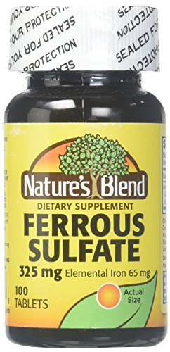 Foto 2 pulgar | Suplemento Nature's Blend De Sulfato Ferroso 325 Mg Bpk 100 Tabletas - Venta Internacional.