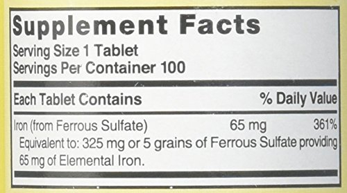 Foto 5 pulgar | Suplemento Nature's Blend De Sulfato Ferroso 325 Mg Bpk 100 Tabletas - Venta Internacional.
