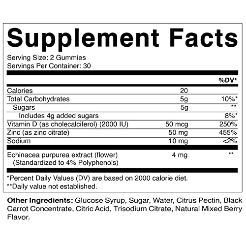 Foto 3 pulgar | Gomitas Vitamatic Zinc 50 Mg Para Adultos, 60 Gomitas Veganas X2 - Venta Internacional.