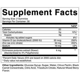 Foto 2 | Gomitas Vitamatic Zinc 50 Mg Para Adultos, 60 Gomitas Veganas X2 - Venta Internacional.