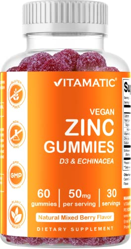 Foto 6 pulgar | Gomitas Vitamatic Zinc 50 Mg Para Adultos, 60 Gomitas Veganas X2 - Venta Internacional.