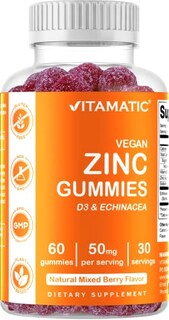 Foto 5 | Gomitas Vitamatic Zinc 50 Mg Para Adultos, 60 Gomitas Veganas X2 - Venta Internacional.